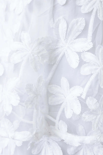 white Suspender maxi Dress