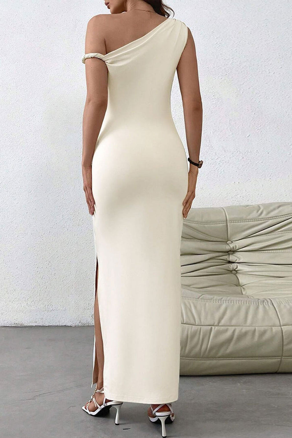 lucy white Off-shoulder maxi dress