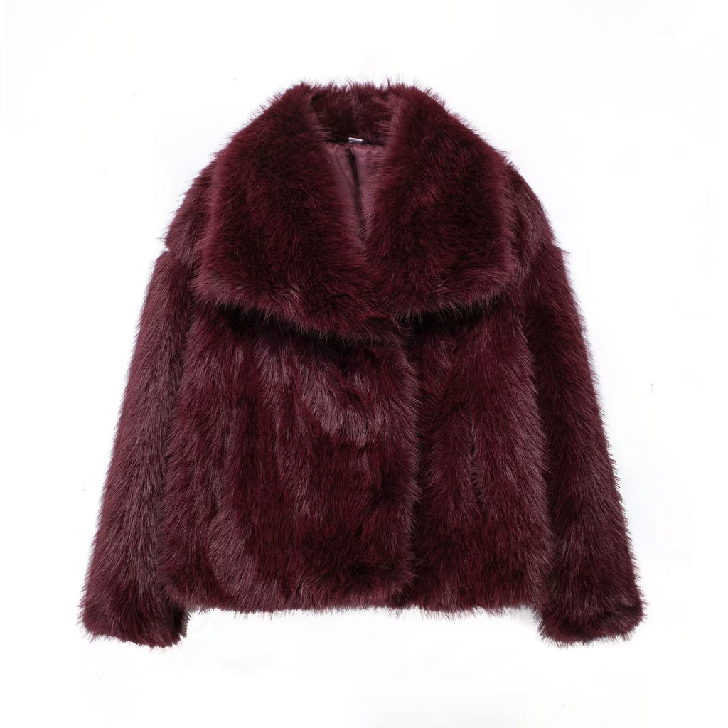 mag lambswool thick fur coat