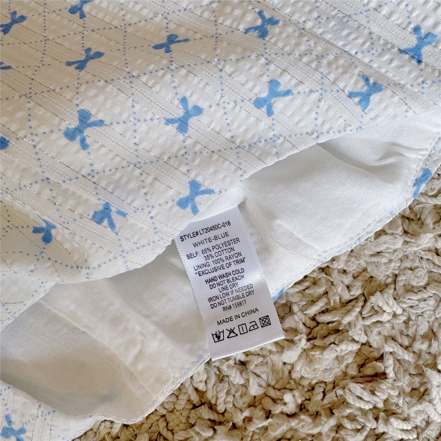 bow  textured high-waisted short suspender