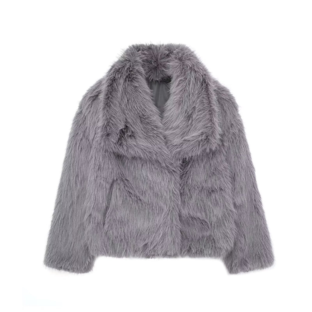 mag lambswool thick fur coat