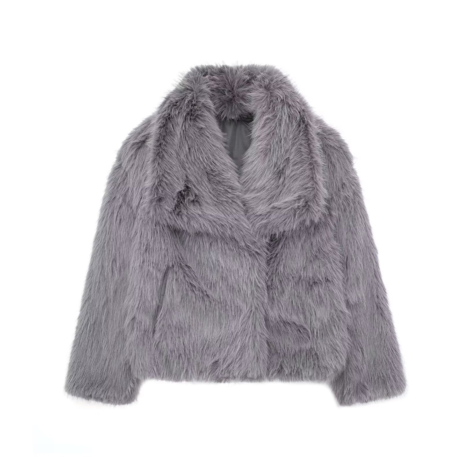 mag lambswool thick fur coat