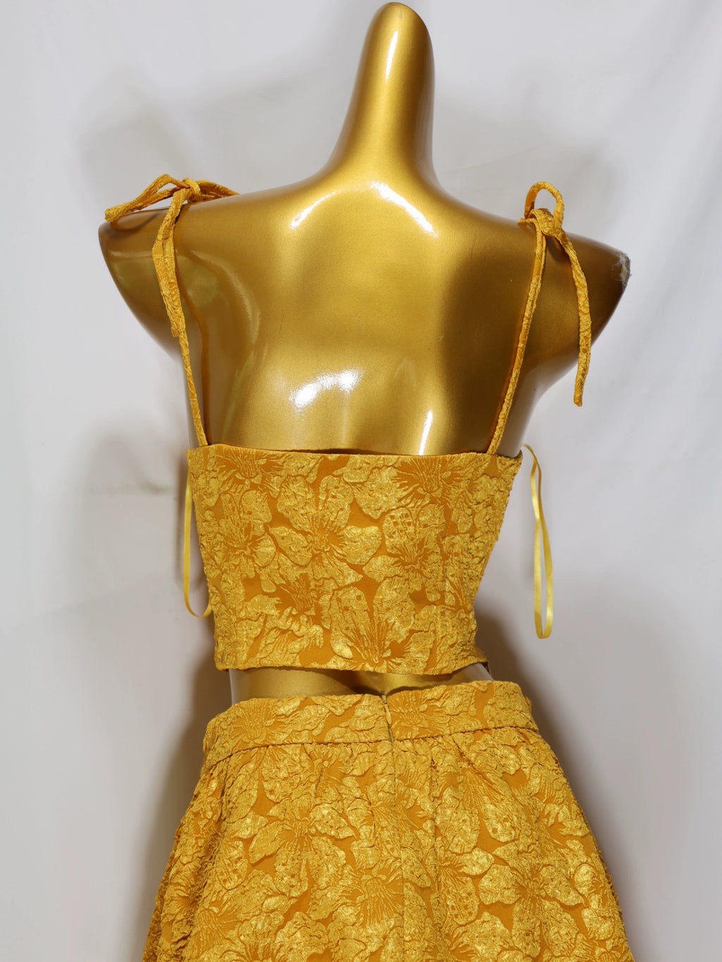 jacquard suspender skirt set