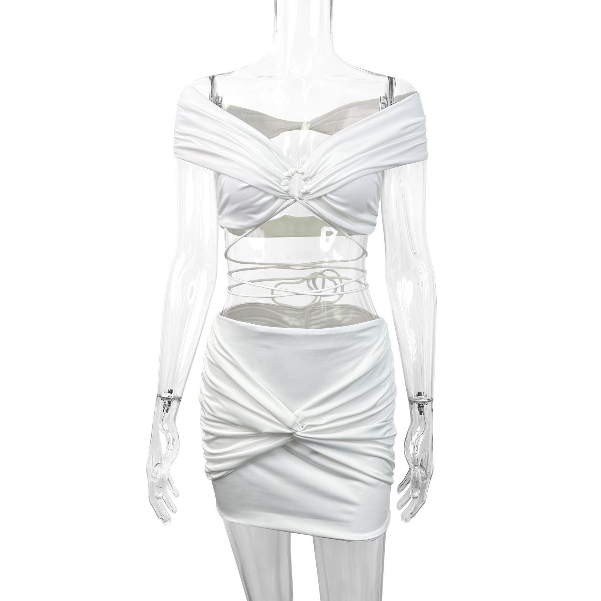 cathy white Strappy mini dress