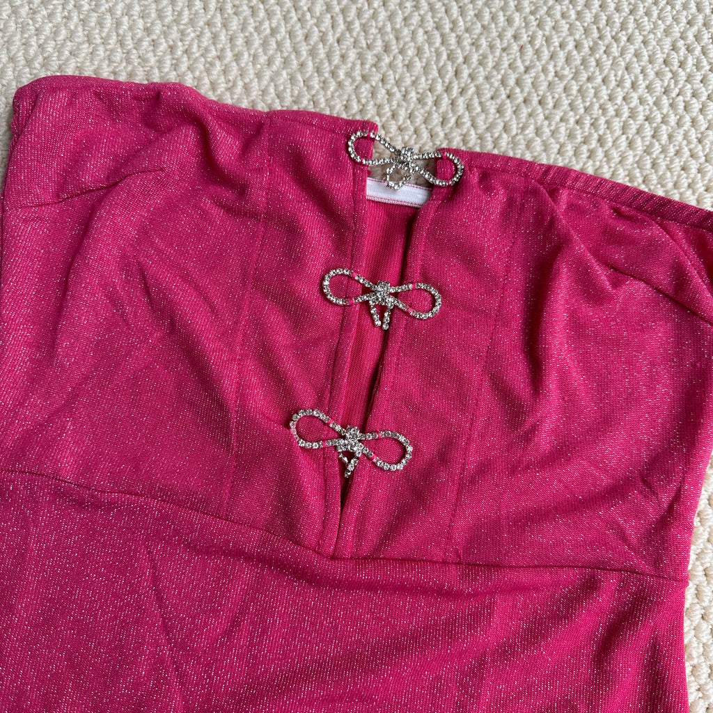 Bright Silk Baneau mini Dress