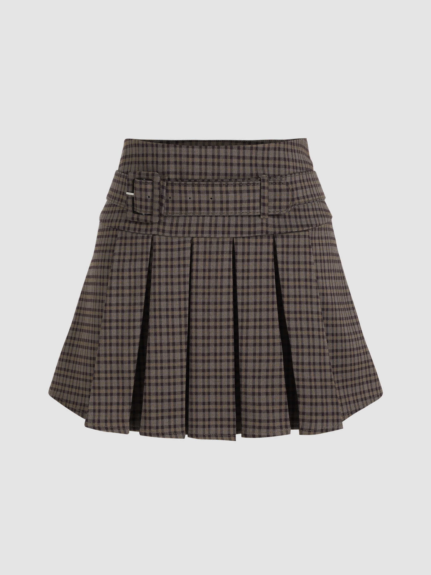 plaid  pleats  skirt