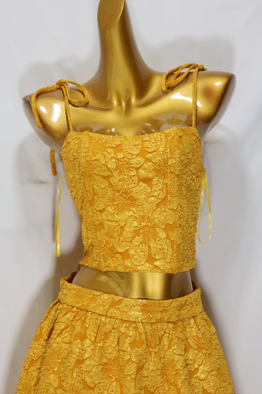 jacquard suspender skirt set