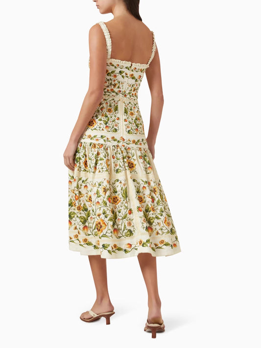 Floral print Pattern Vacation Midi dress