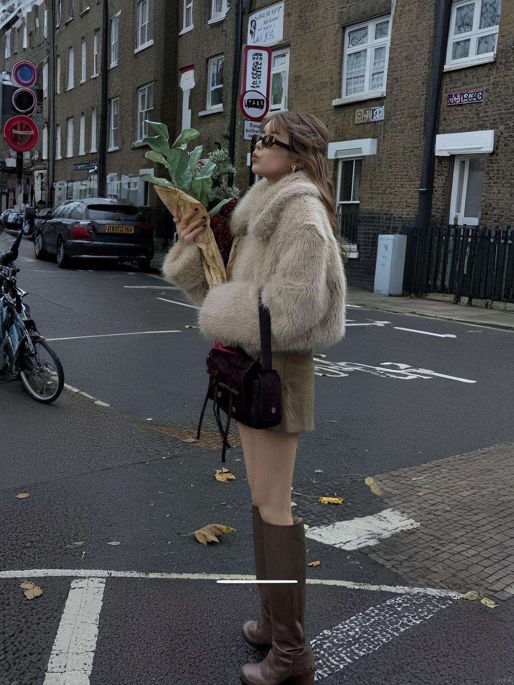 samantha imitation fur jacket