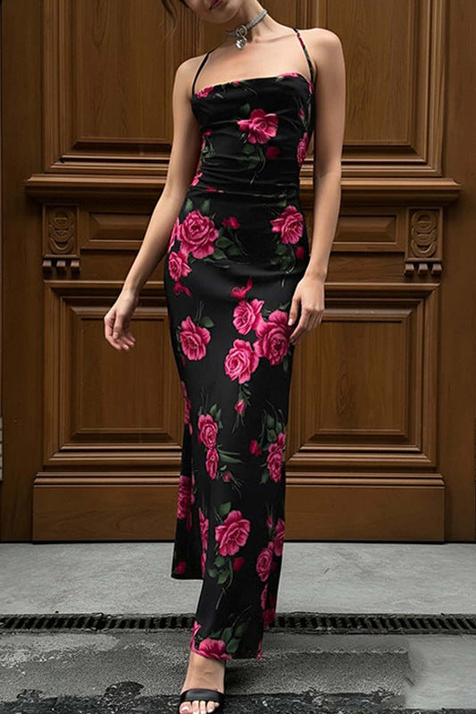 chloe black Printed bodycon dress