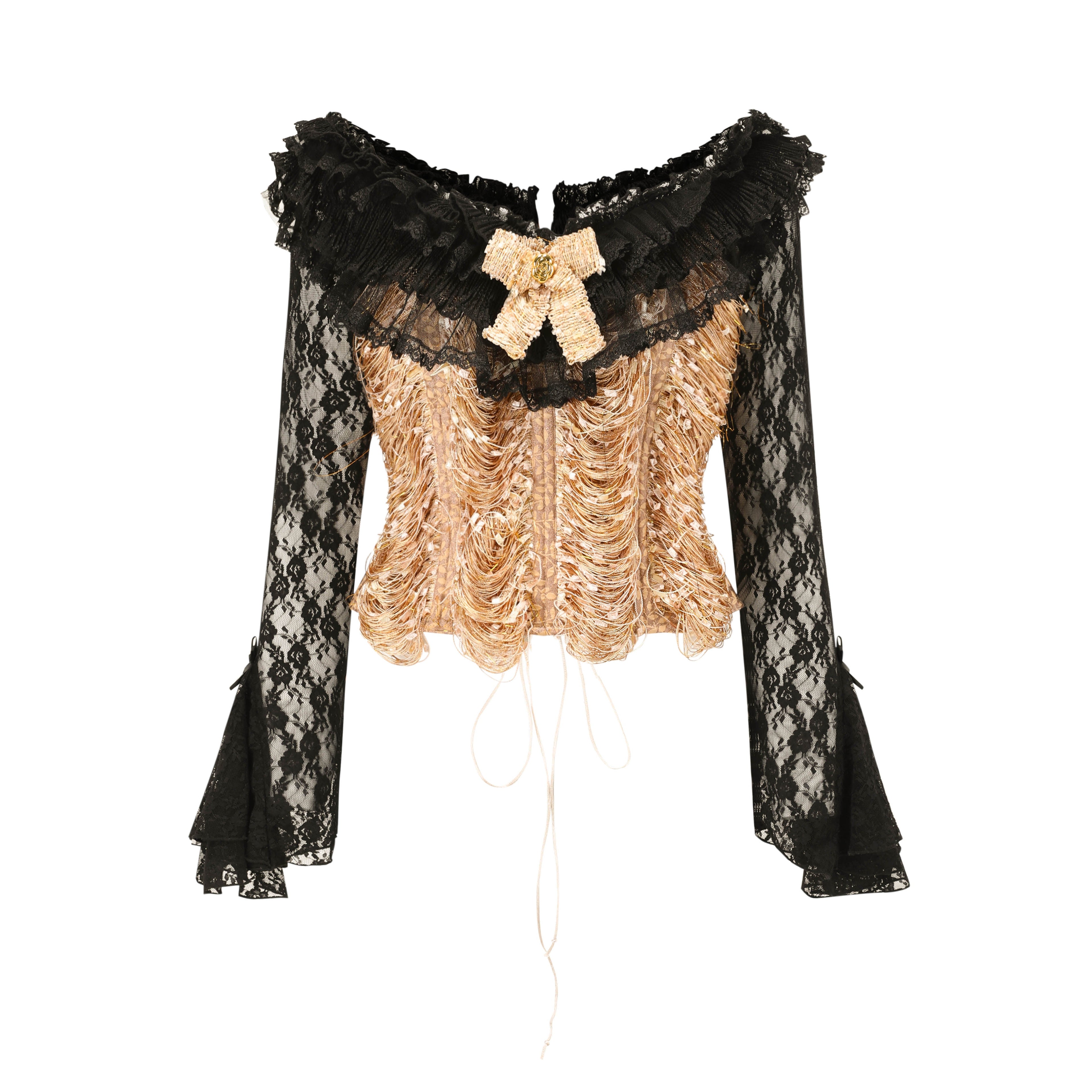 Vintage Court Fishbone Gown Corset Skirt Annual Meeting Gown