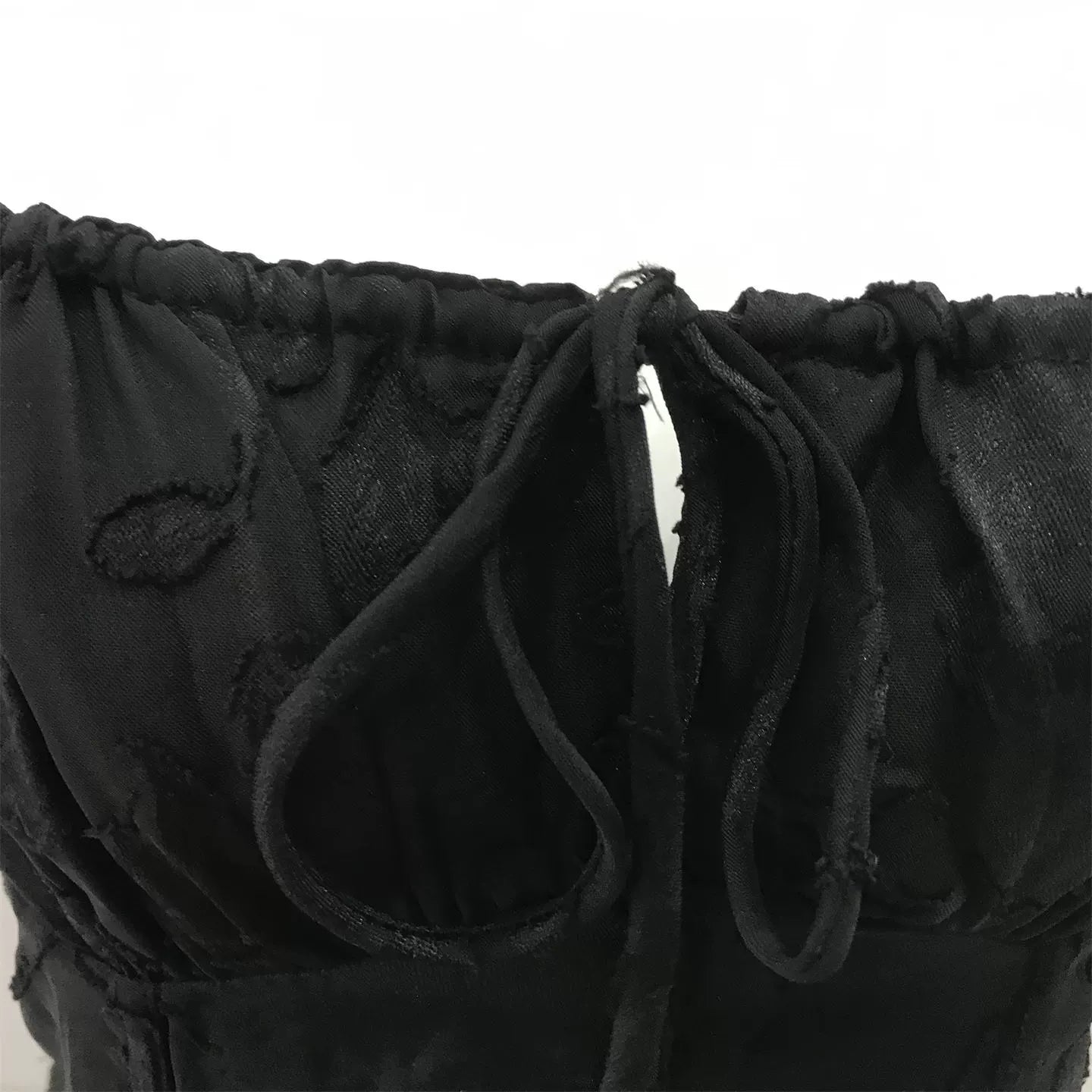 black low-cut midi dress