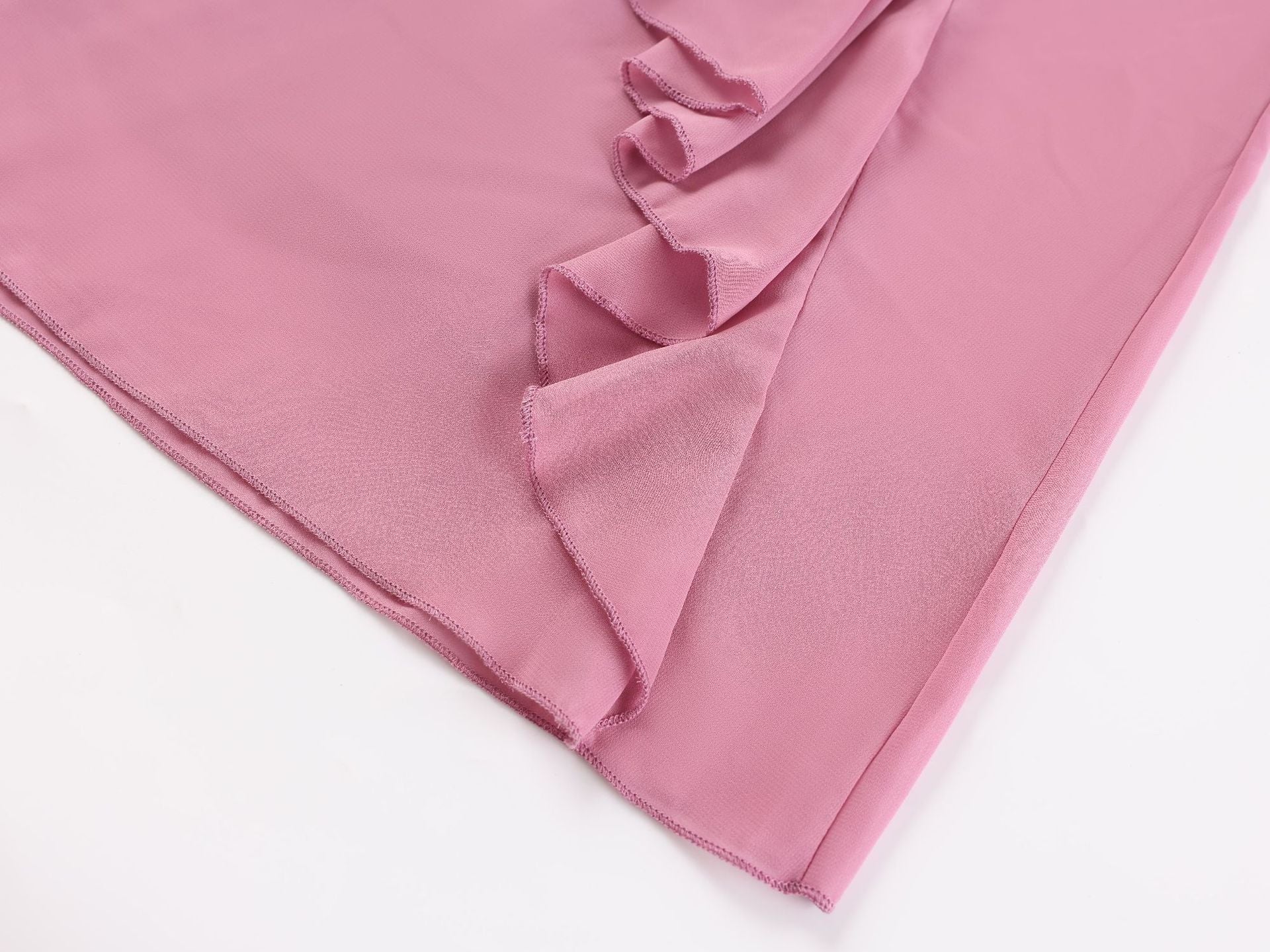 purple Ruffled Chiffon maxi Dress