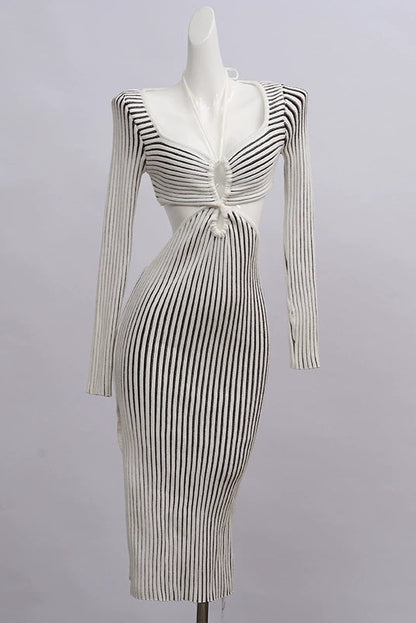 open back knitted dress