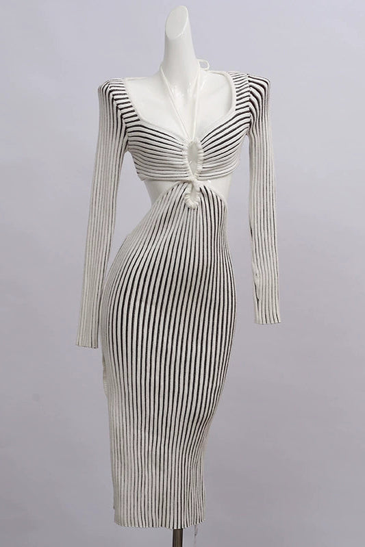 open back knitted dress