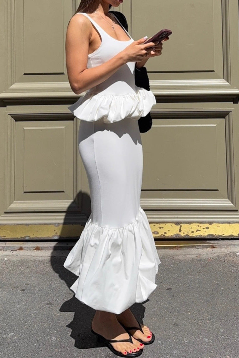 mermaid splicing slim high-waisted skirt