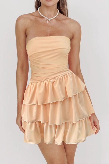 evelyn Sleeveless strapless off-shoulder mini dress