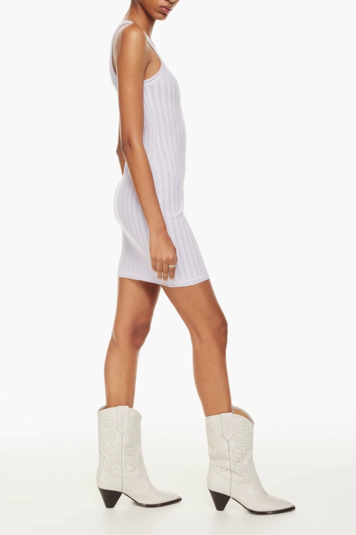 white rose knot vintage square neck knit dress