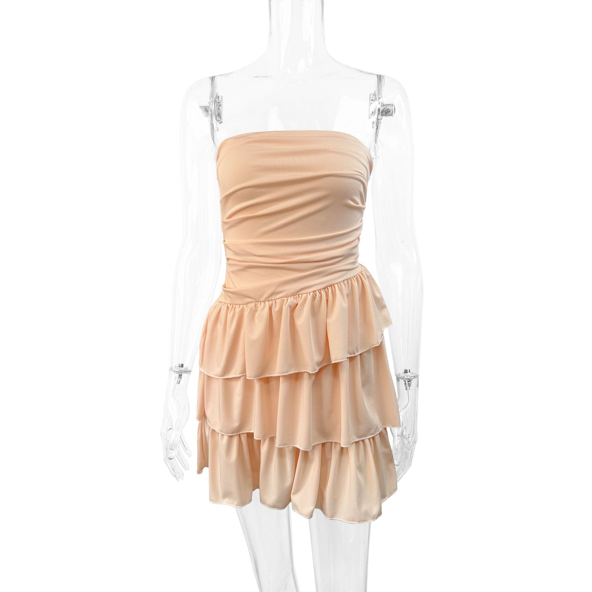 evelyn Sleeveless strapless off-shoulder mini dress