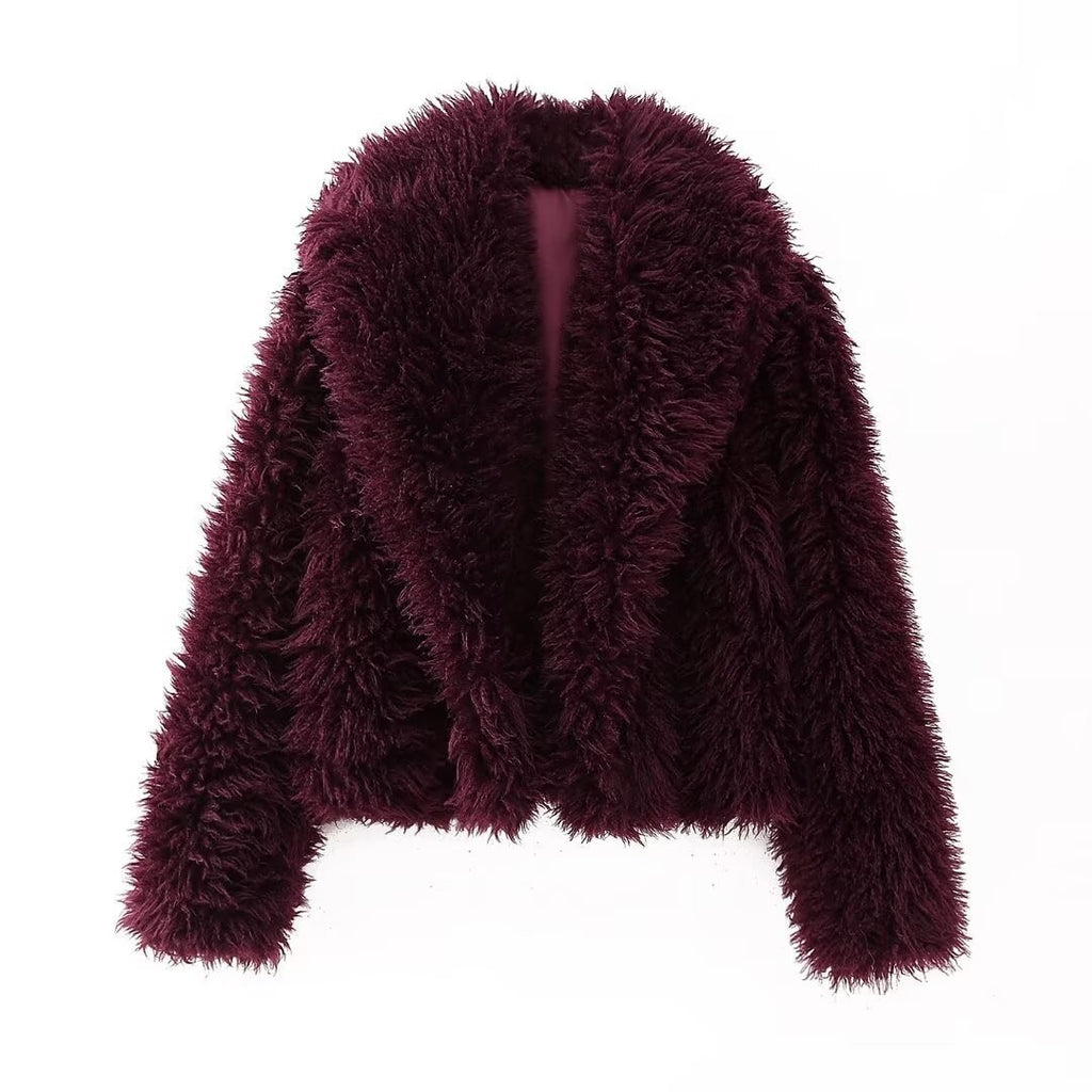 mag lambswool thick fur coat