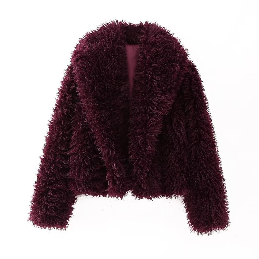 mag lambswool thick fur coat