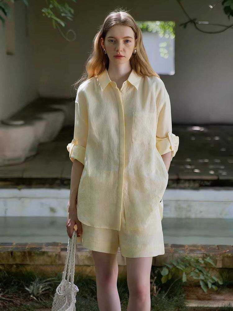 Summer/Lazy Style Linen Oversized Shirt