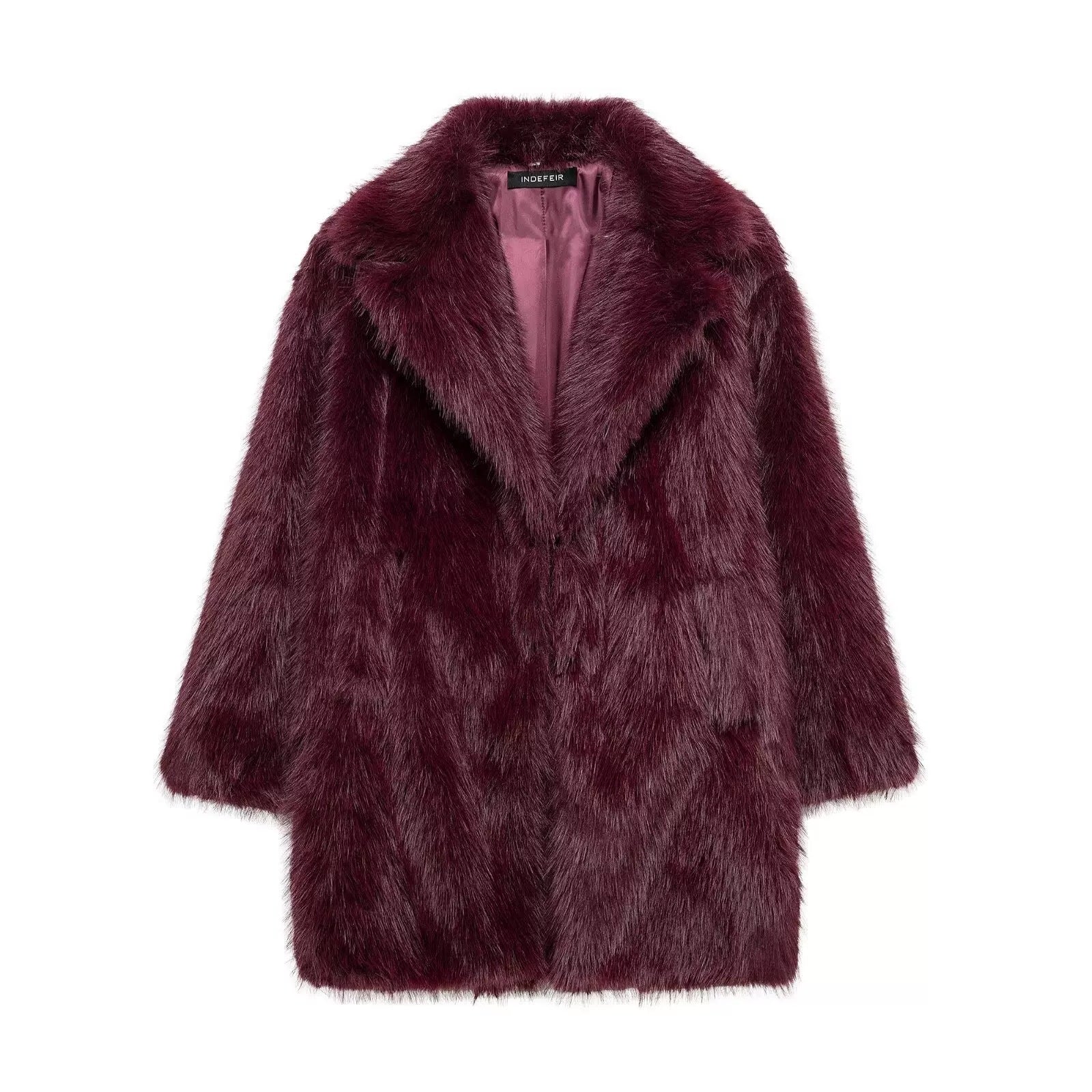 Mid-length fur imitation coat