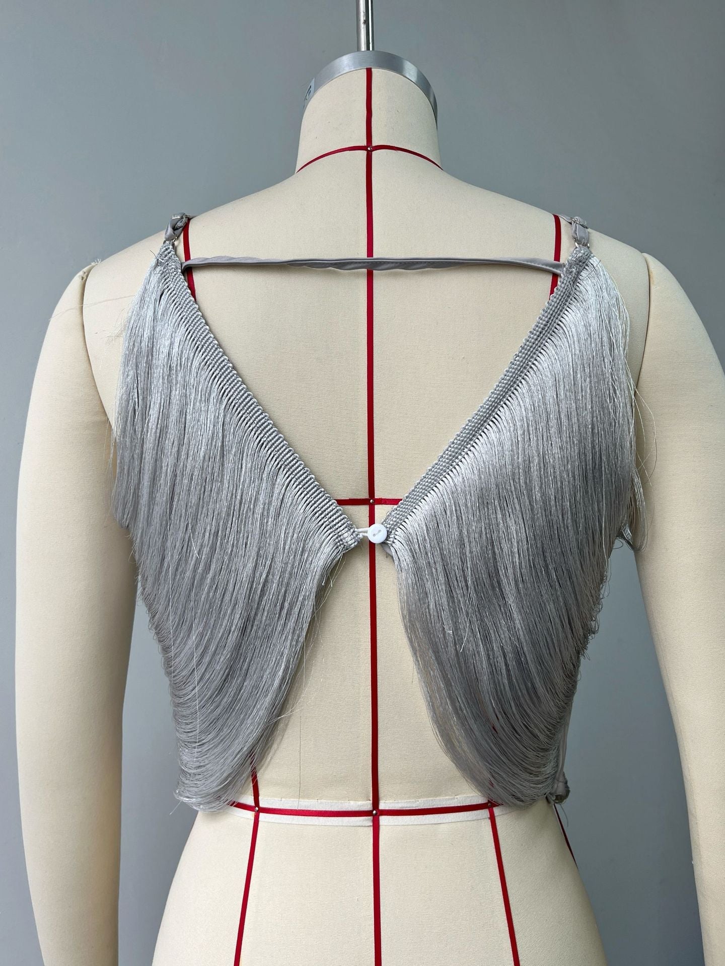 off shoulder camisole vest irregular fringed halterneck top