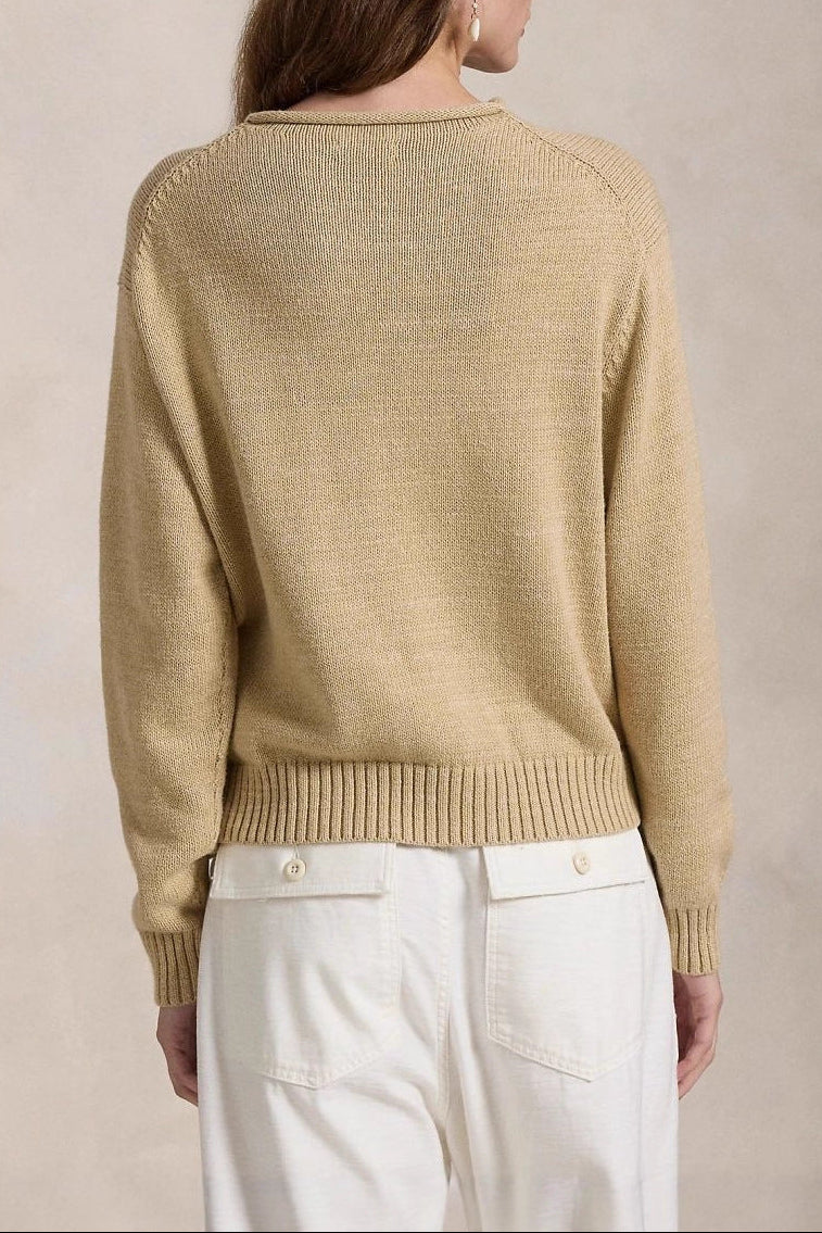 Jacquard long sleeves cartoon straw hat bear knitted sweater