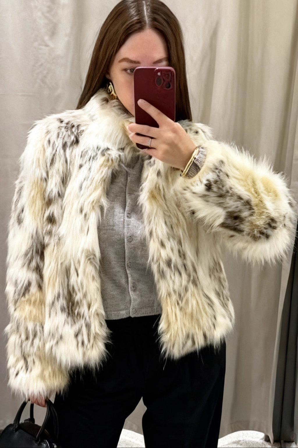murray faux fur dyed coat