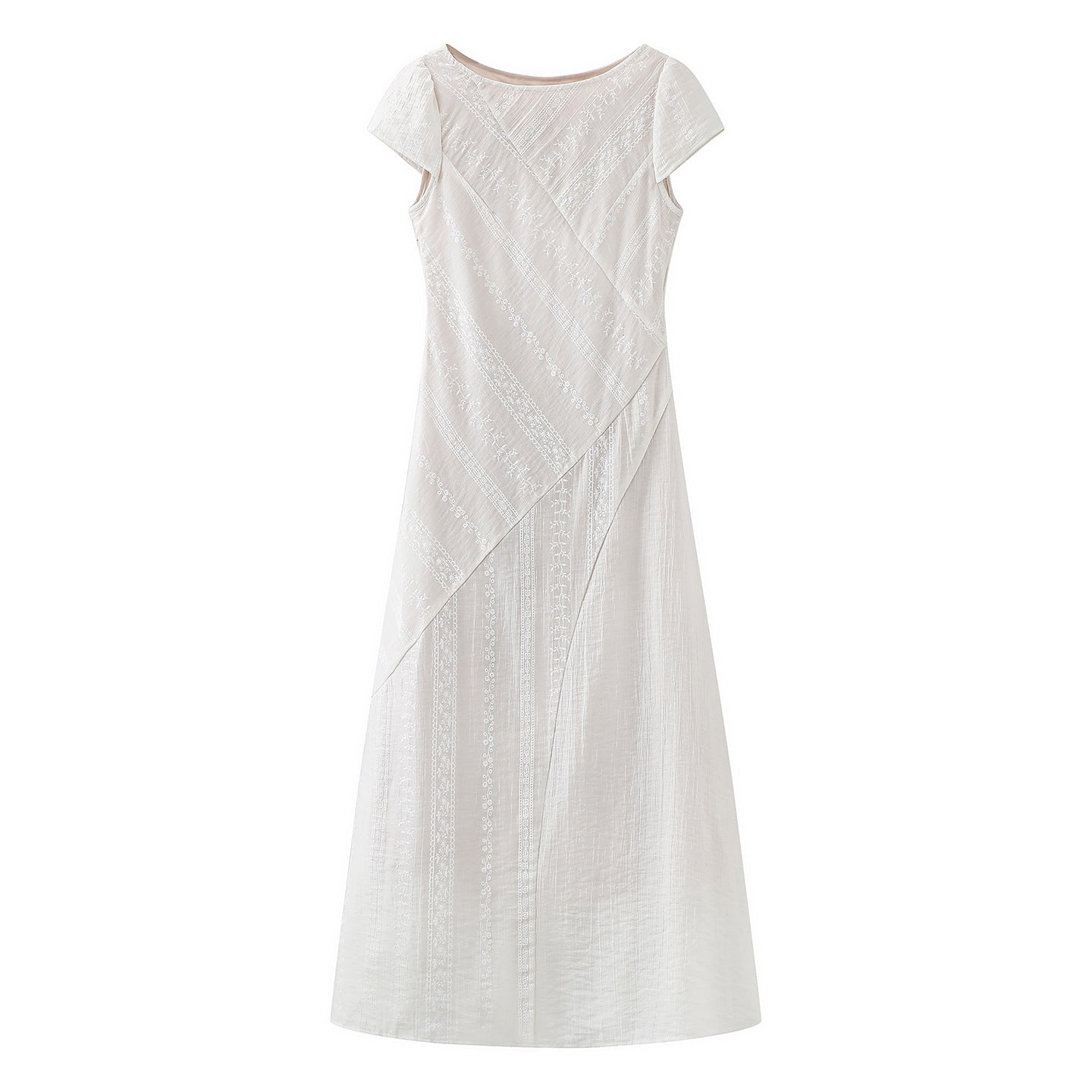 Lily Lyocell fiber embroidery midi dress