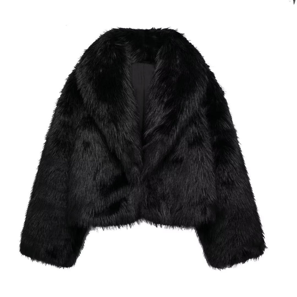mag lambswool thick fur coat