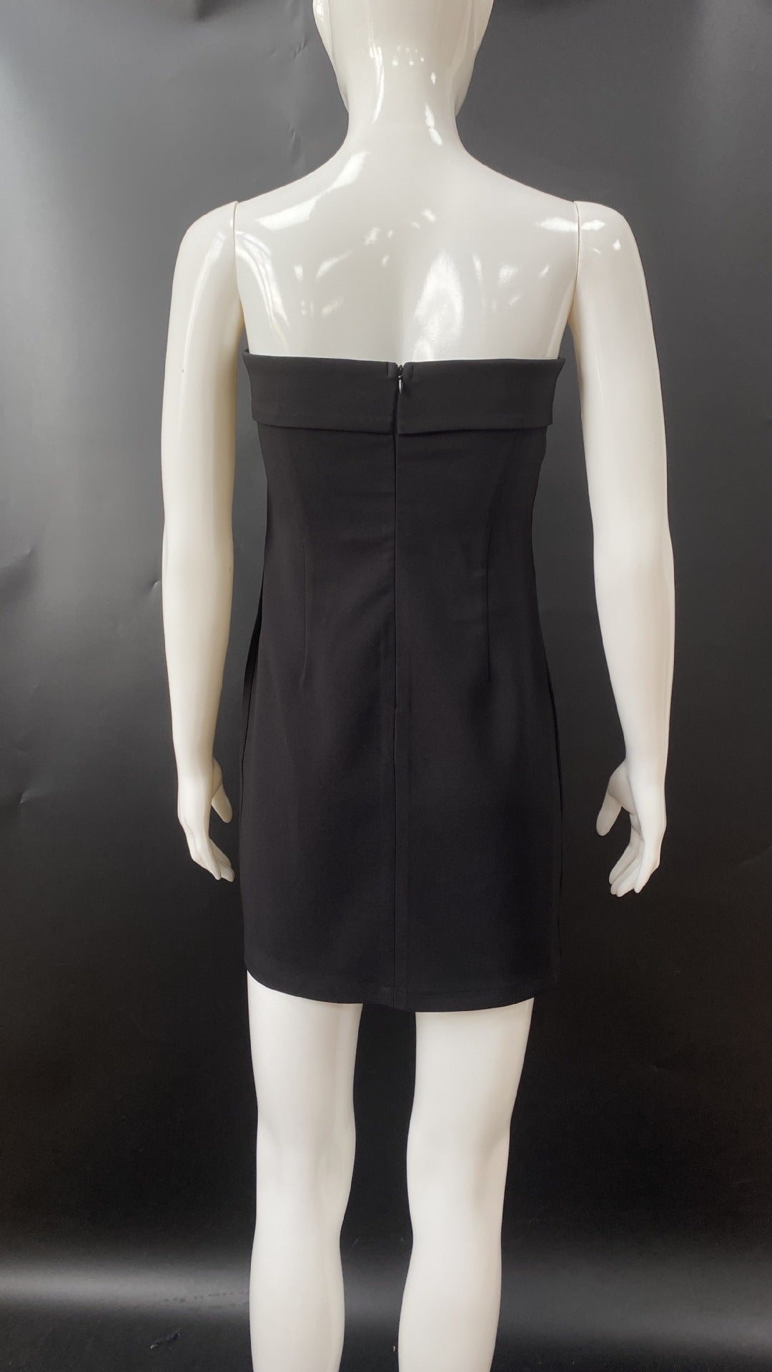 dominic off-shoulder mini dress in black