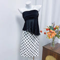 Polka Dots low-waisted long skirts