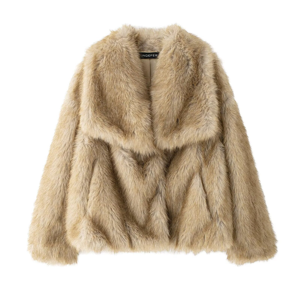 mag lambswool thick fur coat