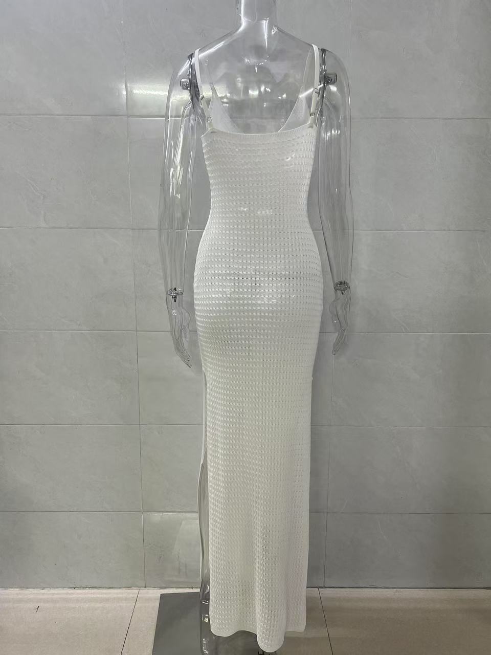 white suspender bikini swimsuit