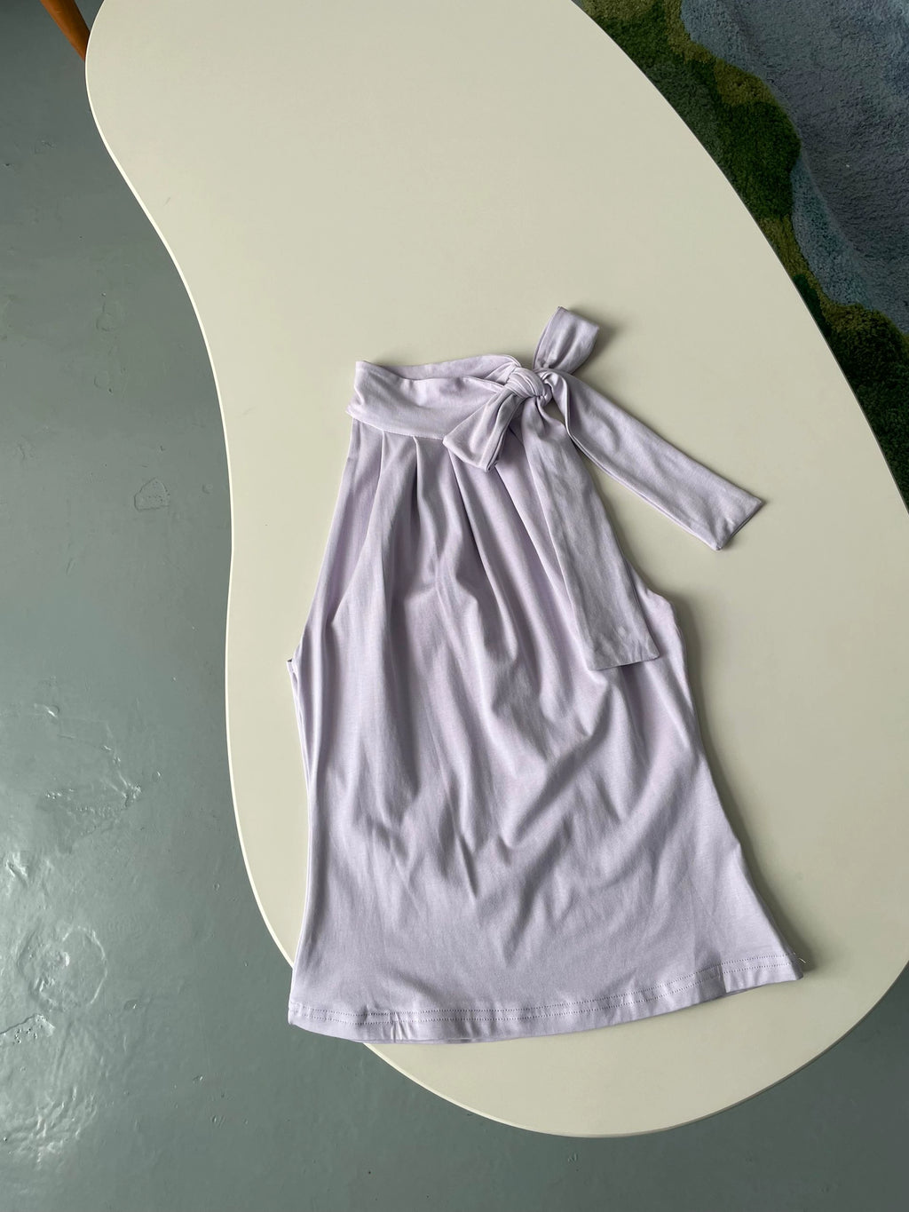 Bow Vest Pleated Top