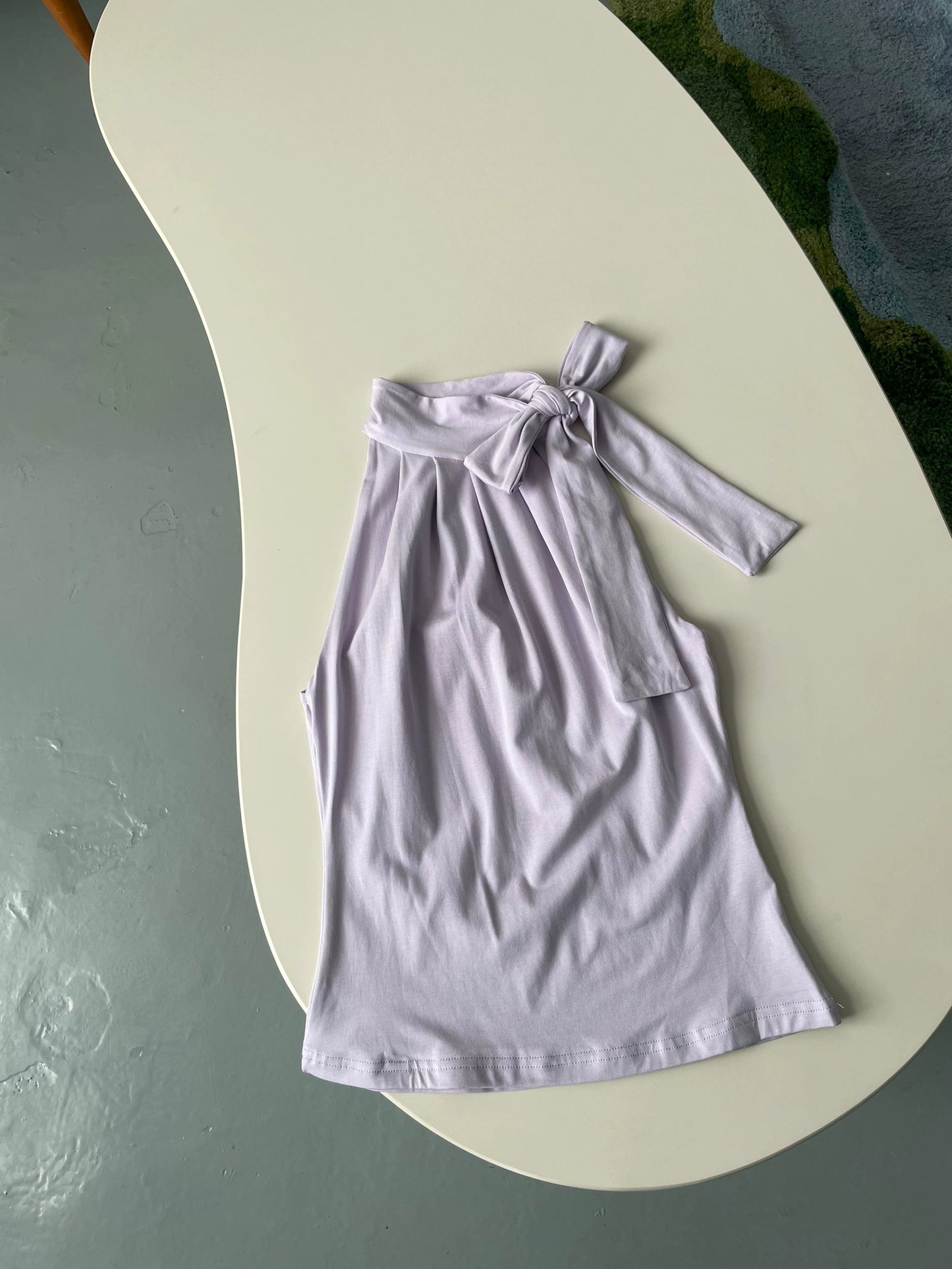 Bow Vest Pleated Top