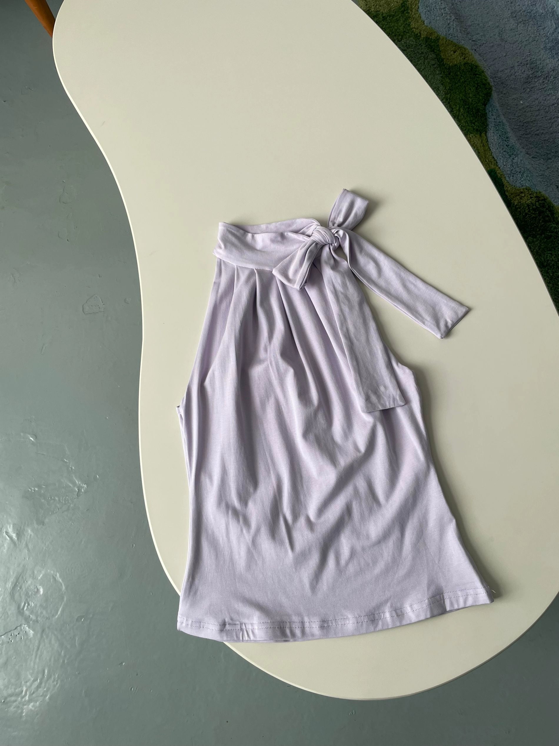 Bow Vest Pleated Top