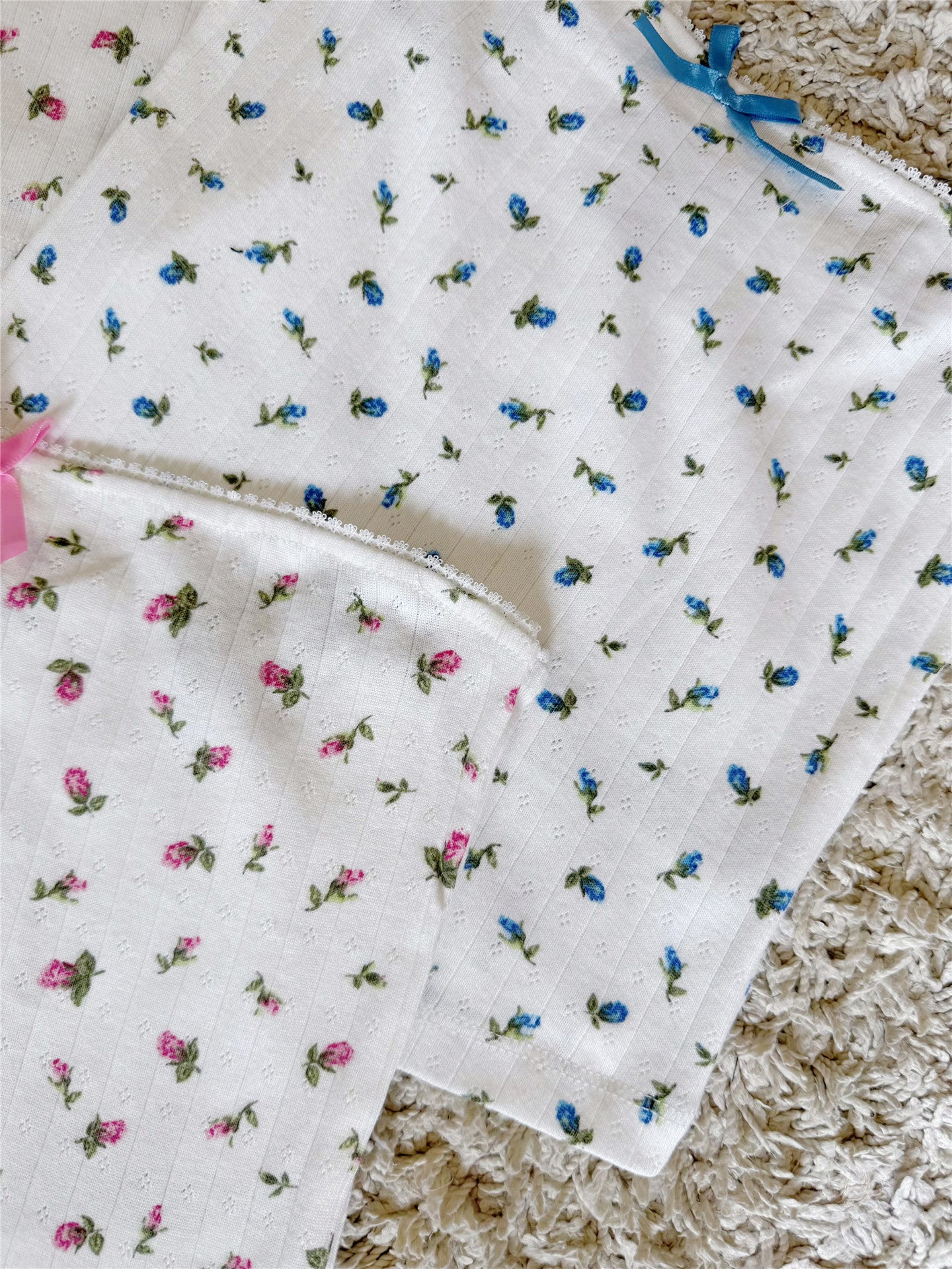 Ditsy Floral Ribbed Tube Top