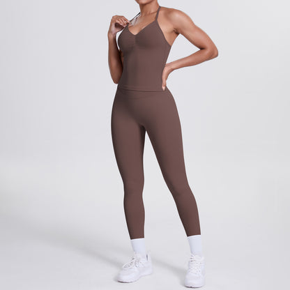 tight running fitness sports yoga two-piece set