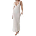 damla white Knitted camisole bodycon dress