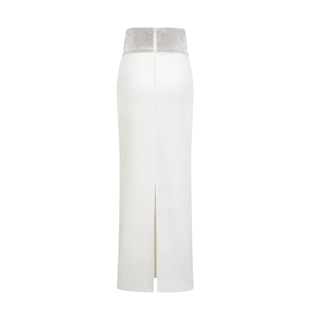 Thérèse crystal-strap top & skirt matching set