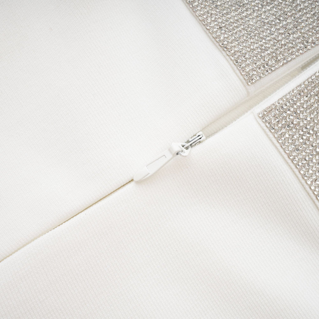 Thérèse crystal-strap top & skirt matching set