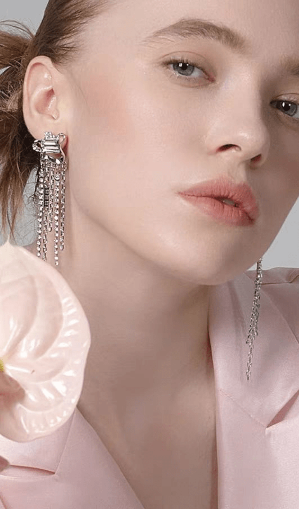 ZIRCON TASSEL EARRINGS