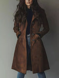 Button Up Long Sleeve Trench Coat