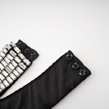 Caisa embellished turtle-neck black dress