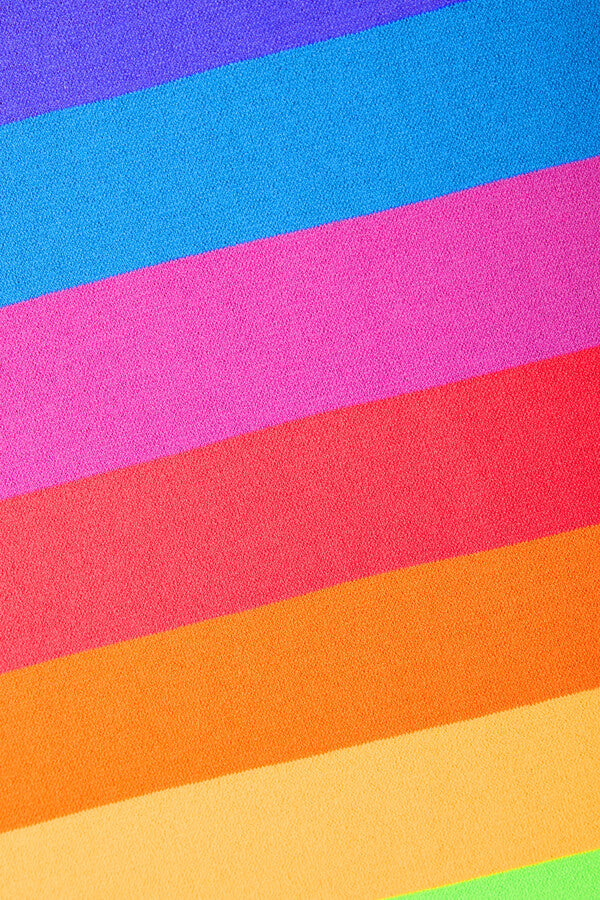 Striped Jersey Maxi Dress in Purple