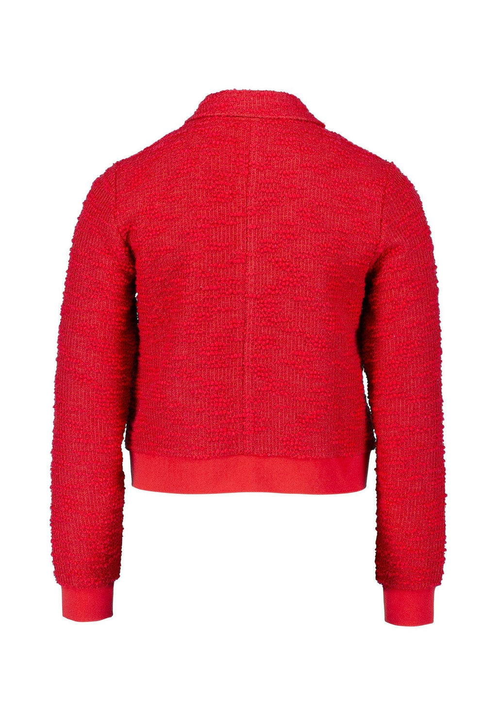 Plain jacket skirt set in red