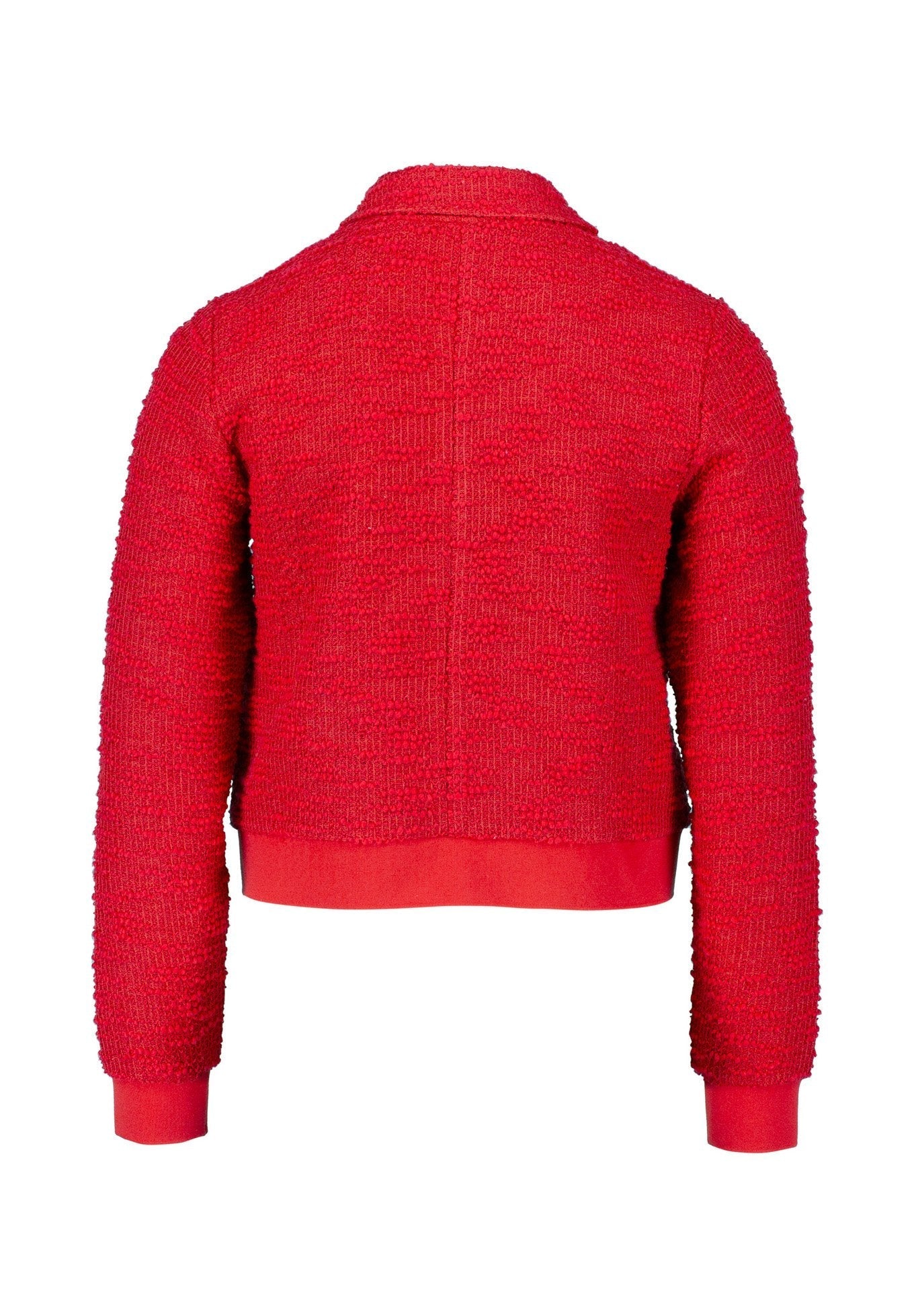 Plain jacket skirt set in red